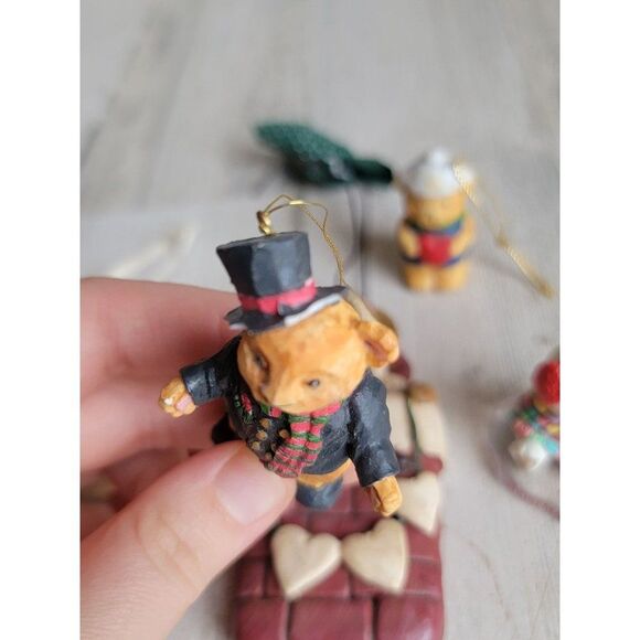 Santa Claus teddy bear heart variety sailor ornament Xmas decor couple - Picture 9 of 10